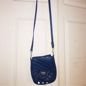 Blue purse.